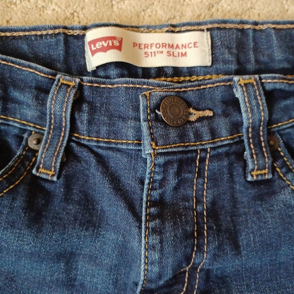 Kid's Levi's Performance 511 Slim Jeans - Indigo Blue (size 10 Regular) - Picture 4 of 7